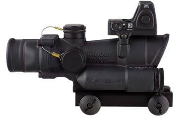 Image of Trijicon 4x32 ACOG Rifle Scope, LED Red Crosshair .223 Reticle w/ Colt Knob Thumbscrew Mount &amp; Adjustable LED 3.25 MOA Red Dot RMR Type 2, Black, 100564
