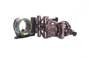 Image of Trijicon AccuPin Bow Sight - Green w/Dovetail Base &amp; AccuDial Mount, Right Hand, Lost BW50G-LS