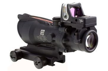 Image of Trijicon ACOG 4x32 Dual Illum. Red Crosshair .223 Ballistic Reticle w/ TA51 Mount Dual Illum. RMR 7.0 MOA Amber Dot Sight TA31RM04