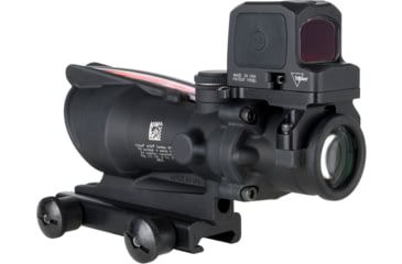 Image of Trijicon ACOG/RCR, 4X32mm Dual Illuminated Red Chevron .223 Reticle, Thumbscrew Mount, LED 3.25 MOA Red Dot RCR, Matte Finish, Black, TA31-C-100813