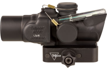 Image of Trijicon Compact Dual Illuminated Low Height Q-LOC ACOG Scope, 1.5x16S, Green, Circle Dot Reticle, Matte Black, 400333