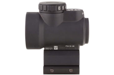 Image of Trijicon MRO 1x25mm Adjustable Red Dot Sight, 2MOA Dot Reticle, Angled Glass, Black w/MRO Full Co-Witness Mount, MRO-C-2200005