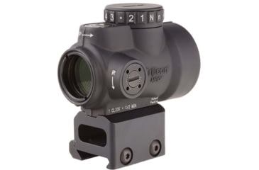 Image of Trijicon MRO 1x25mm Adjustable Red Dot Sight, 2MOA Dot Reticle, Angled Glass, Black w/MRO Full Co-Witness Mount, MRO-C-2200005