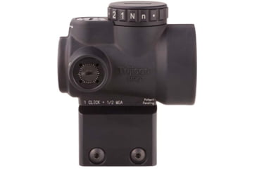 Image of Trijicon MRO 1x25mm Adjustable Red Dot Sight, 2MOA Dot Reticle, Angled Glass, Black, w/MRO Lower 1/3 Co-Witness Mount, MRO-C-2200006