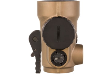 Image of Trijicon OPMOD MRO 1x25mm Red Dot Sight, 2 MOA Green Dot Reticle, w/Lower 1/3 Co-Witness Levered Quick Release Mount AC32084, Angled Glass, Coyote Brown, 2200100