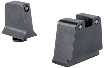 Image of Trijicon Suppressor/Optic Height Sight Set, Black Front/Black Rear &amp; Green Lamp, Glock  42, 43, 43x, 43e, 49, Black, 601141