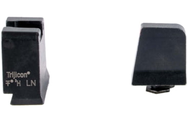 Image of Trijicon Suppressor/Optic Height Sight Set, Orange Front/Black Rear &amp; Green Lamp, Glock  42, 43, 43x, 43e, 50, Black, 601142