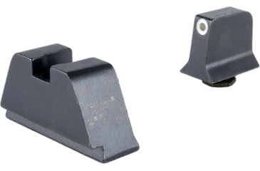 Image of Trijicon Suppressor/Optic Height Sight Set, White Front/Metal Rear &amp; Green Lamp, Glock 17, 17L, 19, 22 - 28, 31 - 35, 37 - 39, 45, Black, 601136
