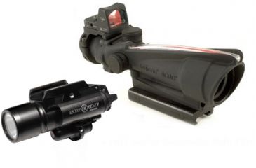 Image of Trijicon ACOG 3.5x35 Scope with Surefire Flashlight