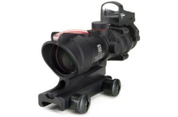 Image of Trijicon ACOG 4x32 Scope, Dual Illuminated Red Crosshair .223 Ballistic Reticle, 8.0 MOA RedDot Sight w/ Wing Mount