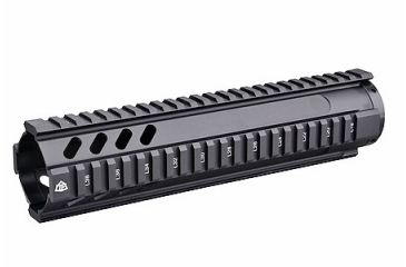 Image of Trinity Force M4/AR15 Mid Lenth 10in. Free Float Quad Rail, Black, Slanted Vents YGM407BX