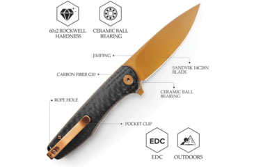 Image of TRIVISA Hummingbird Linerlock CF, TVJM07CG14