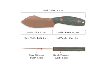 Image of TRIVISA Pumpkin Fixed Blade Green