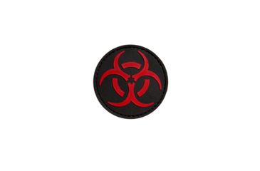 Image of Trooper Clothing Biohazard PVC Patch, Black/Red PVC-9643