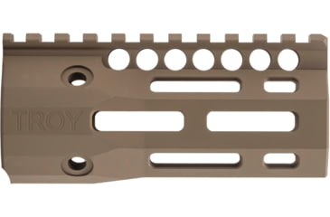 Image of Troy Battlerail, SOCC 9mm, 4.5in, Special Ops M-LOK Compatible, Low Profile, Mil-Spec Hard Coat Anodized, Flat Dark Earth, SRAI-SR9-45FT-00