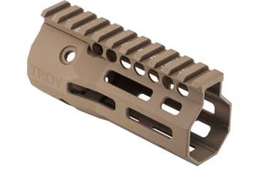 Image of Troy Battlerail, SOCC 9mm, 4.5in, Special Ops M-LOK Compatible, Low Profile, Mil-Spec Hard Coat Anodized, Flat Dark Earth, SRAI-SR9-45FT-00