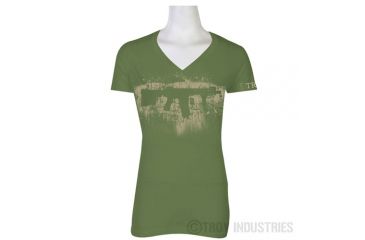 Image of Troy WomenS Silhouette V-Neck Green - XL STSH-WM7-0XGT-00