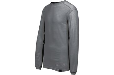 Image of Tru-Spec Crew T Shirt HEATHER GREY BASELAYER LS,Small Reg. 2777003