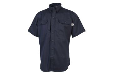 Image of TRU-SPEC Flame Retardant Short Sleeve X-Fire Dress Shirt - Mens, Navy, Extra Small, Regular, 1449002