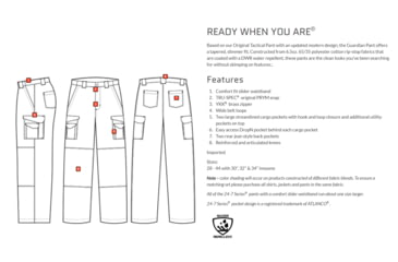 Image of Tru-Spec Mens Guardian Tac Pants - Mens, Polyester/Cotton Rip-Stop, 24-7 Series, Black, 32, 1462024