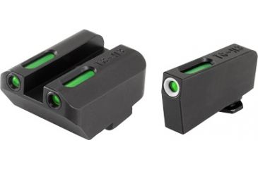 Image of TruGlo Brite-Site TFX Sights For Glock 17/17L/19/22/23/24/26/27/33/34/35/38/39, Green Rear/Green With Focus Lock Front, Suppressor Height, TG-TG13GL4A