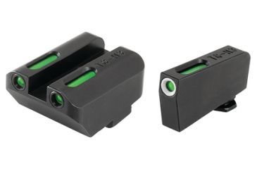 Image of TruGlo Brite-Site TFX Sights For Glock 17/17L/19/22/23/24/26/27/33/34/35/38/39, Green Rear/Green With Focus Lock Front, Suppressor Height, TG-TG13GL4A