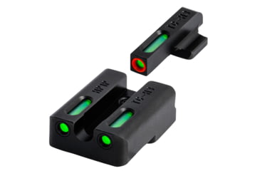 Image of TruGlo TG13XD2PC TFX Pro Black Green Tritium &amp; Fiber Optic Orange Outline Fro