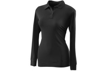 Image of Tru-Spec Polo Shirt, 24-7 Ladies Performance Black Long Sleeve, 4Xl 4420009