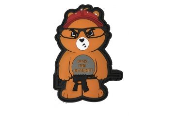 Image of TUFF Products F The Internet Bear Patch 3x2.5in, Orange, 3x2.5&quot; P-F-Bear-OR