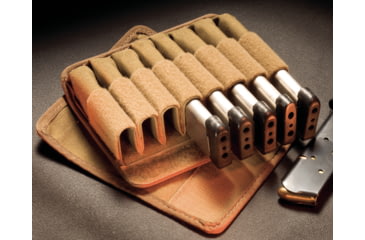 Image of TUFF Products Original 8 In-Line Mag Pouch,Coyote Brown,.9mm/.40S&amp;W/.45ACP Double Stack B92F/G17-21/HK45 or Similar 7068-CBV-2