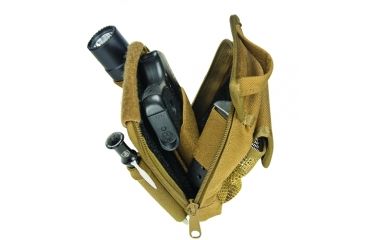 Image of TUFF Products Taclett Jr Discreet Carry Velcro Adj. Holster/Mag Pouch, Coyote Brown, Fits J-Frame Gl26 or Similar, Large 4299-CBA-LG