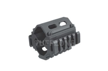 Image of Tuff Zone Shotgun Tri-Rail Barrel Mount, 5 Slots Each Rail, Fits Up to 26mm, TZ-M35B5