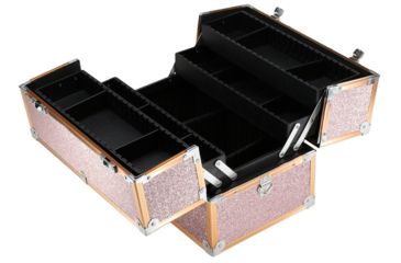 Image of TZ Case Aluminum-Framed Makeup Case, Rose Gold, 14.25 x 9 x 9.25in, AB-16 ROG