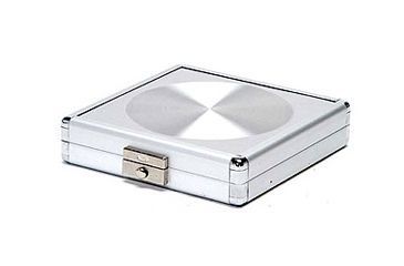Image of TZ Case CD212 Small Aluminum CD/DVD Case - Smooth Silver Circle CD212DSC