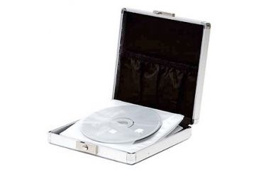 Image of TZ Case CD212 Small Aluminum CD/DVD Case - Smooth Silver Circle CD212DSC