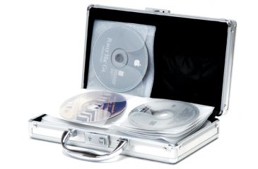 Image of TZ Case CD240 Large Aluminum CD/DVD Case - Smooth Silver Circle CD240DSC
