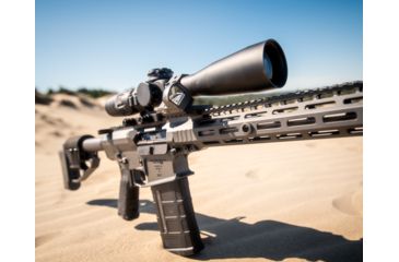 Image of U.S. Optics B-17 3.2-17x50 mm Rifle Scope, Digital Red FFP GEN II XR Reticle, 110 Click EREK Elevation Knob and US#5 Windage Knob with 1/10 MIL Adjustment, Matte Black, B-17 GENIIXR