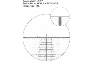 Image of U.S. Optics B-17 3.2-17x50 mm Rifle Scope, Digital Red FFP Horus H59 Reticle, 110 Click EREK Elevation Knob and US#5 Windage Knob with 1/10 MIL Adjustment, Matte Black, B-17 H59