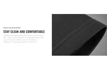 Image of UARM CAT Covert Armored T-Shirt, Type IIA Threat Level, Black, S, CATSB-SACATS2A