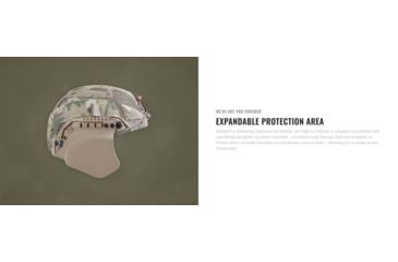 Image of UARM HCBH High Cut Ballistic Helmet, Black, Large, HCBHLB