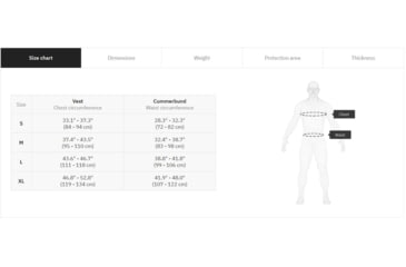 Image of UARM MCV Modular Concealable Vest - Mens, Type IIA Threat Level, Armored Cummerbund, Black, S, MCVSB-SASEPS2A-SAMCVS2A
