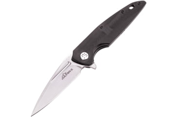 Image of Ultra-X Bat Linerlock Black Folding Knife, 3.5 satin finish D2 tool steel blade, Black G10 handle, UXHK211L