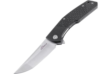 Image of Ultra-X Rhino Linerlock Black Folding Knife, 4 satin finish 9Cr18MoV stainless blade, Black sculpted G10 handle, UXHK219C