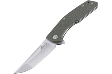 Image of Ultra-X Rhino Linerlock OD Folding Knife, 4 satin finish 9Cr18MoV stainless tanto blade, OD green sculpted G10 handle, UXHK219A