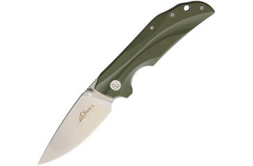 Image of Ultra-X Rye Linerlock OD Folding Knife, 3.5 gray titanium coated D2 tool steel blade, OD green G10 handle, UXHK213G
