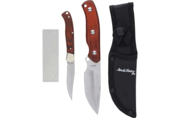 Image of Uncle Henry Folding/Fixed Knife w/Sharpening Stone, 4in/3.25in, Stainless Steel, Folding/Fixed Blade, Brown, Pakka Wood Handle, 1183269