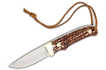 Image of Uncle Henry Next Gen PH1N Fixed Blade Knife, 3.6in, Trailing Point, 7Cr17MoV High Carbon Stainless Steel Blade, Staglon Handle, 1116418