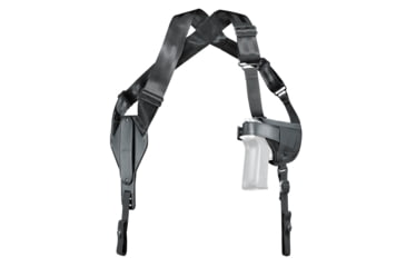 Image of Uncle Mike's Horizontal Shoulder Holster, Size 15, Fits Medium Auto With 3.75 Barrel, Ambidextrous, Black 87150A