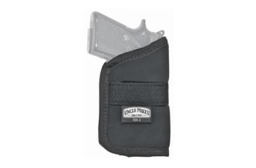 Image of Uncle Mike's Suede Pocket Holster, #2, Sub-Compact Autos .380 ACP, Ambidextrous, Black, 87442A