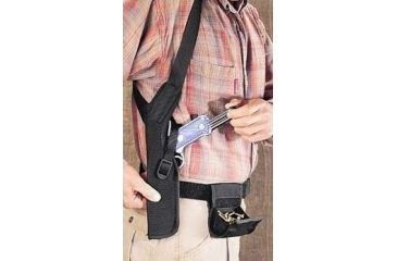 Image of Uncle Mike's Kodra Black Bandolier Vertical Shoulder Holster, Right Hand - Size 54 - 95541